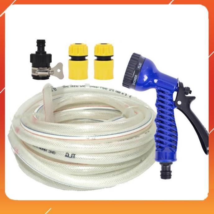 Bộ dây tăng áp 3 lần vòi xịt nước rửa xe, tưới cây loại 3-5m 206843