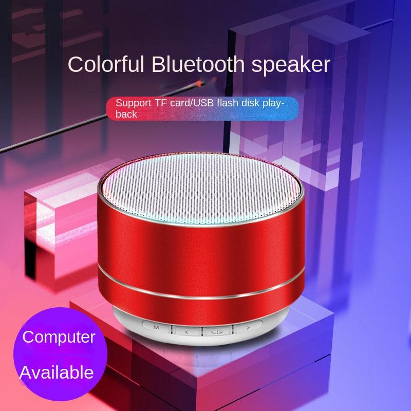 A10 Loa Bluetooth Không Dây Thép Nhỏ Súng Loa Siêu Trầm Mini Di Động Thẻ Quà Tặng Đĩa U TF Ngoài Trời Color: Blue