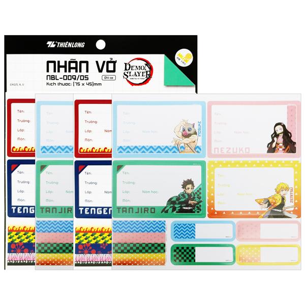 Bộ 16 Nhãn Vở - Thanh Gươm Diệt Quỷ - Thiên Long NBL-009/DS