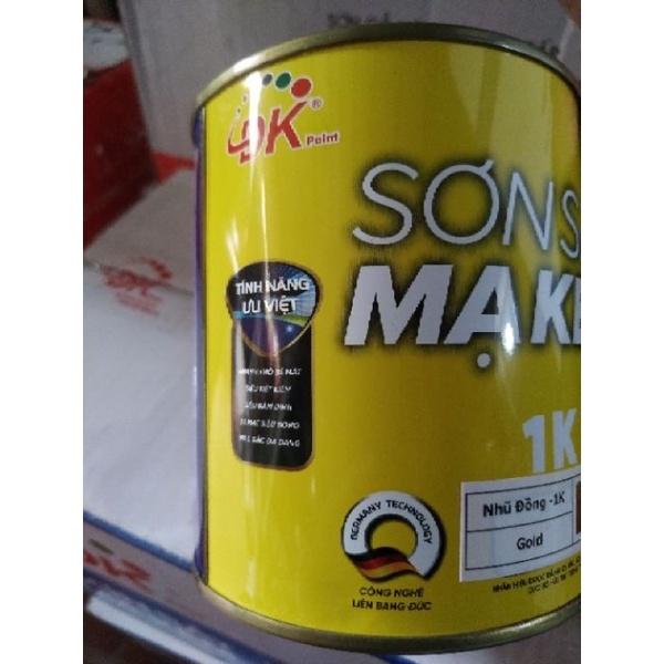 Sơn sắt mạ kẽm màu Nhũ Đồng 1K - Sơn đa năng, bám dính tốt, có độ bóng cao và nhanh khô