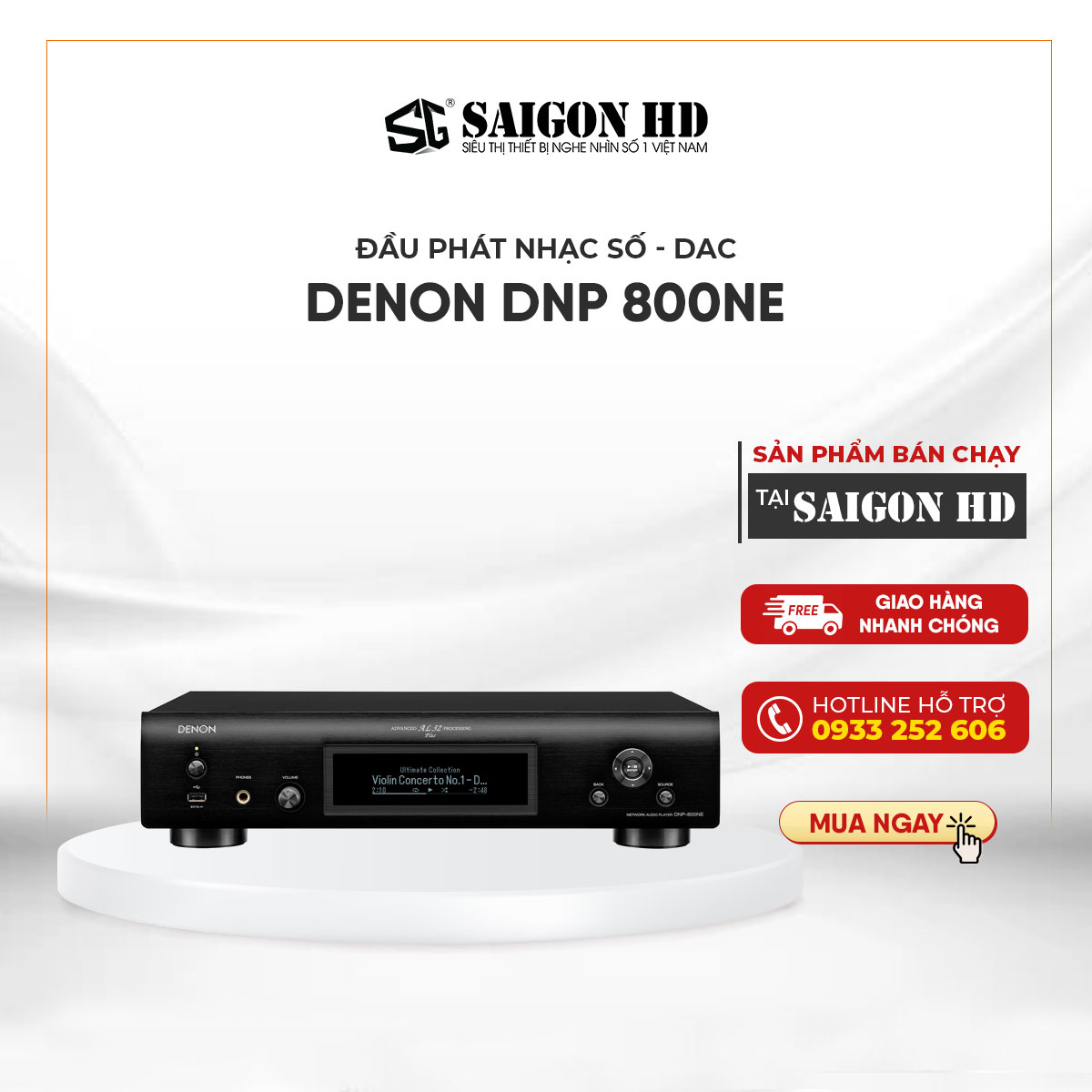 Đầu phát nhạc số DENON DNP 800NE - Hàng chính hãng