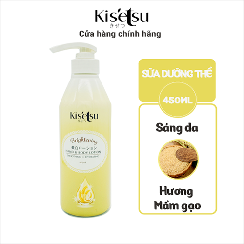 Sữa Dưỡng Thể Tái Tạo &amp; Sáng Da Kisetsu Cấp Ẩm Hương Lúa Mạch - 450ml