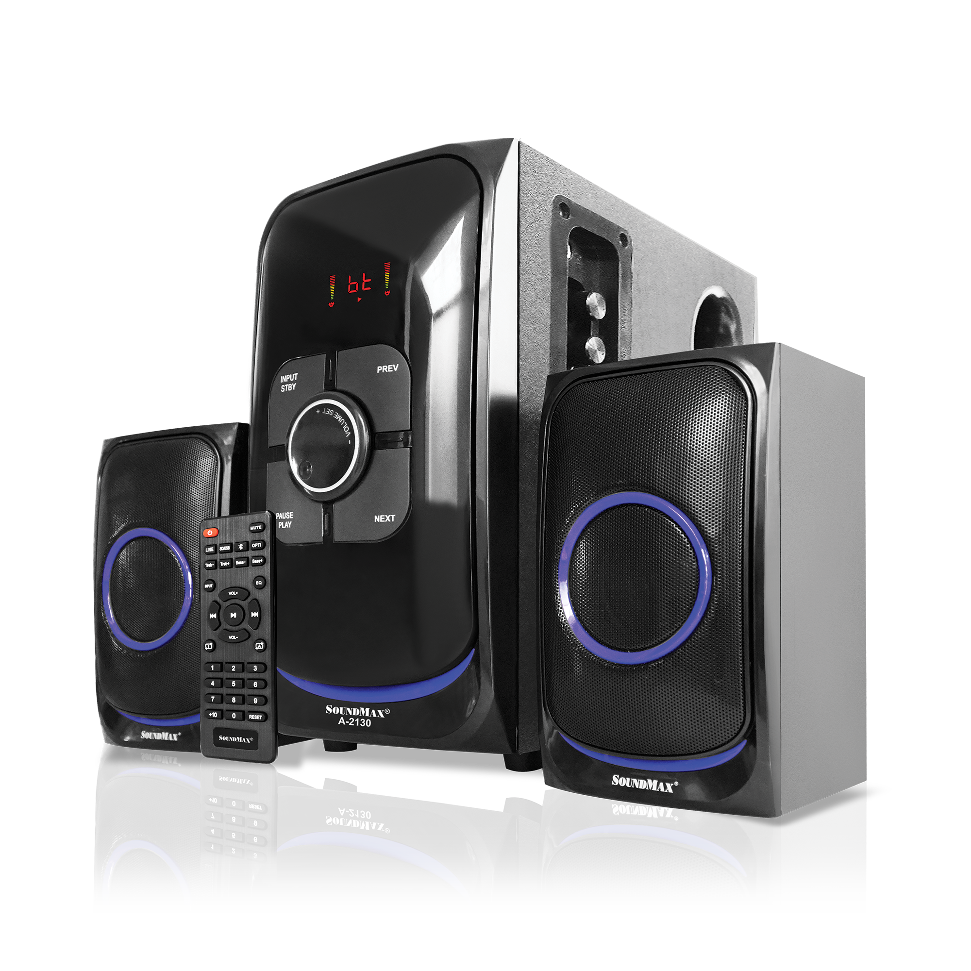 Loa vi tính SoundMax A2130 2.1 60W - Hàng Chính Hãng