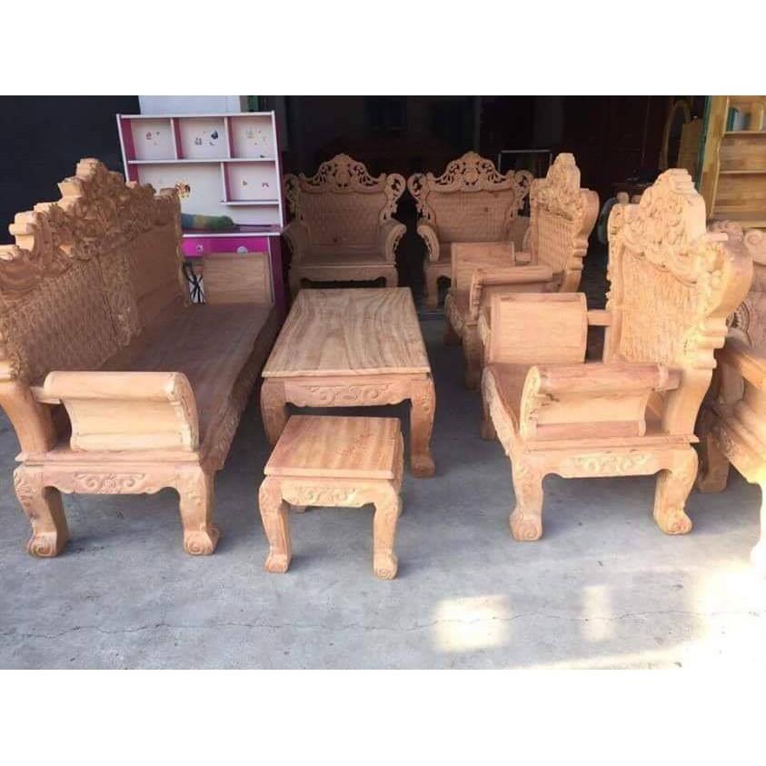 Bộ bàn ghế hoàng gia gỗ gõ đỏ