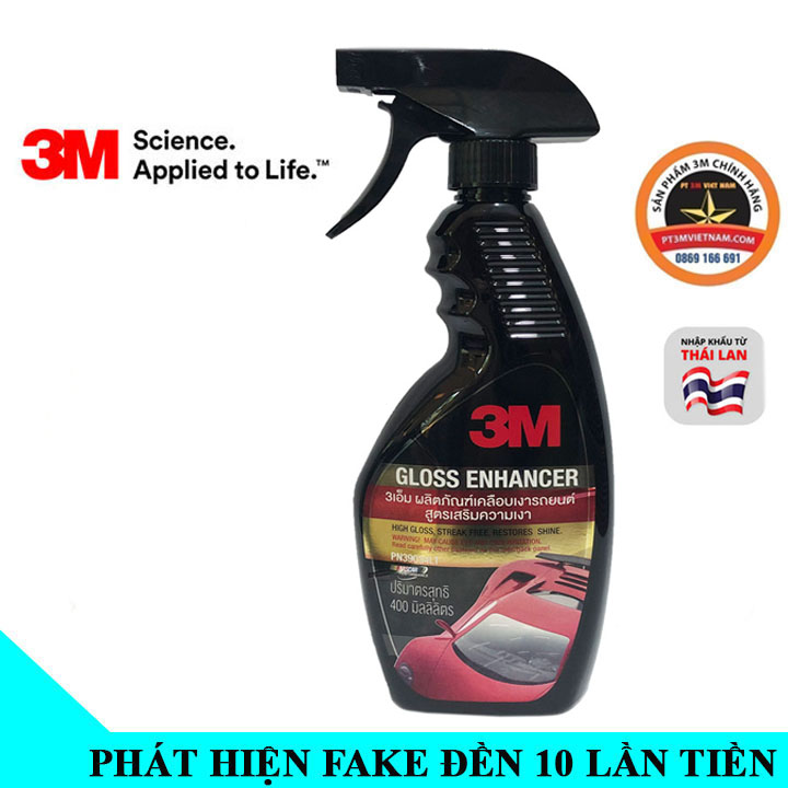 Chai xịt tăng cường độ bóng sơn ô tô, xe máy 3M 39034LT