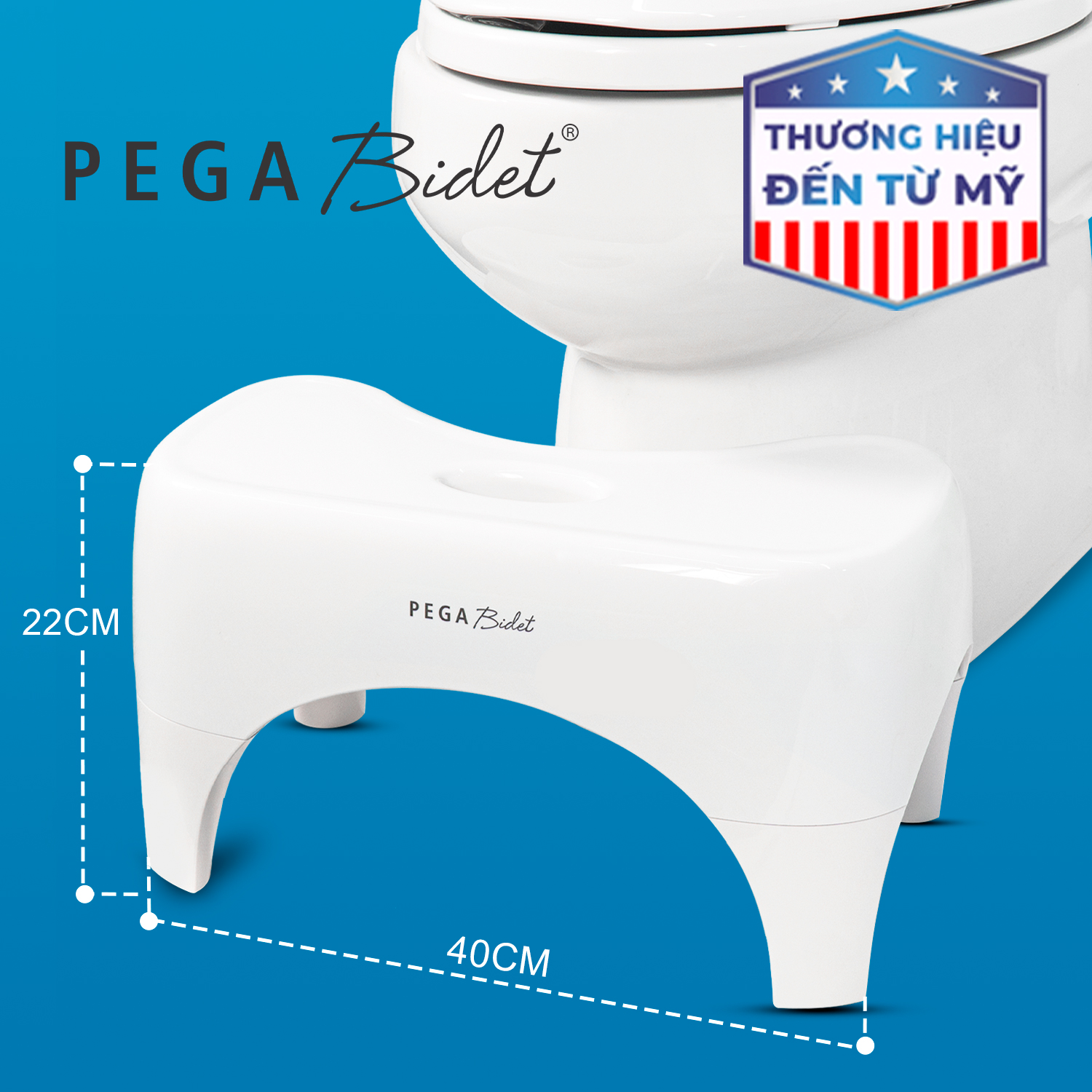 Ghế Kê Chân Toilet Pega Bidet Ss - H22, Hỗ Trợ Đi Vệ Sinh Dễ Dàng Và Thoải Mái Chống Táo Bón, Làm Từ Nhựa Y Tế, Ưa Chuộng Tại Mỹ - Ss - H22