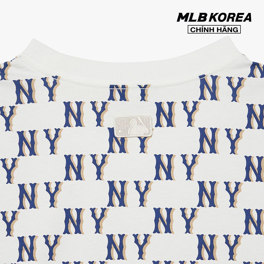 MLB - Áo thun unisex cổ tròn tay ngắn Checkerboard Clipping Logo Overfit 3ATSM1133-50WHS