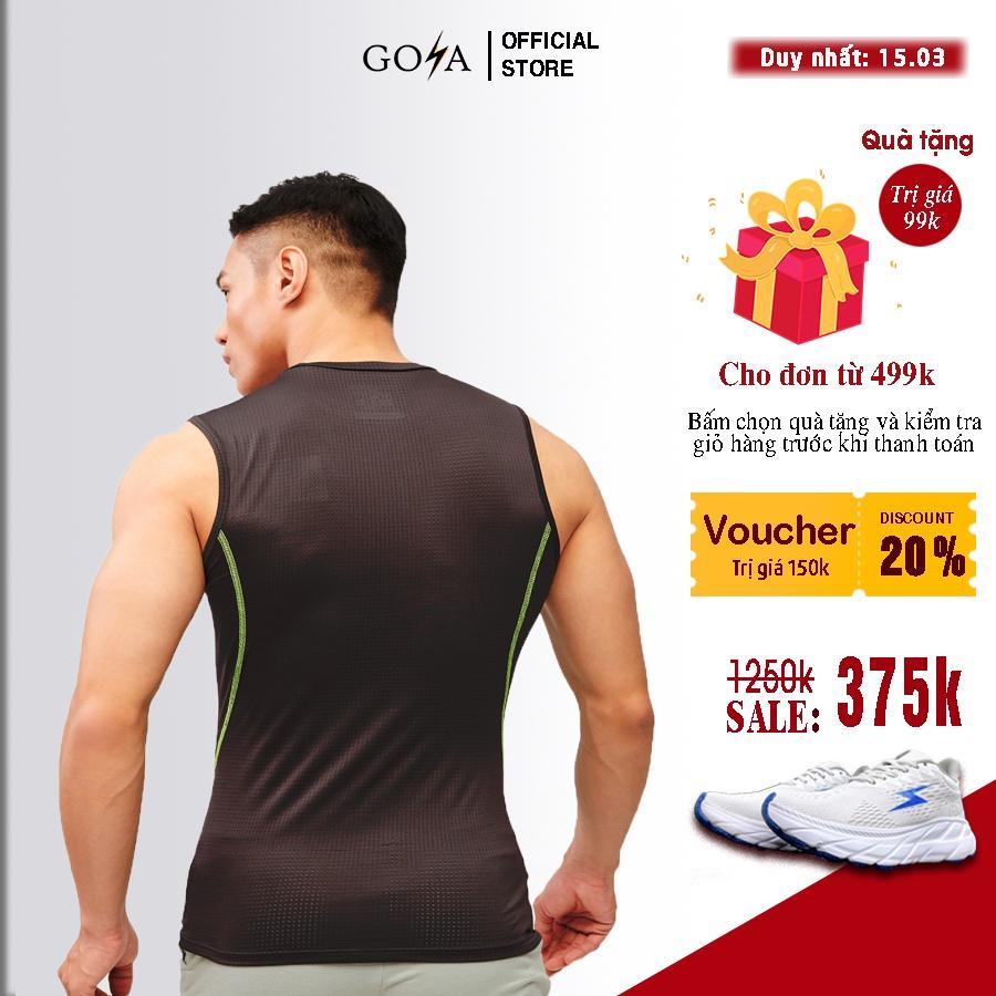 Áo Chạy Bộ Goya 3 Lỗ Body Siêu Nhẹ Thoáng Mát Thấm Hút Mồ Hôi