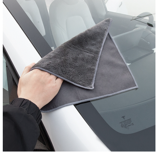 Khăn lau xe ô tô 2 mặt san hô siêu thấm hút và da cừu nhung So Easy RX44, lau sáp đánh bóng xe hơi, khăn đa năng dày