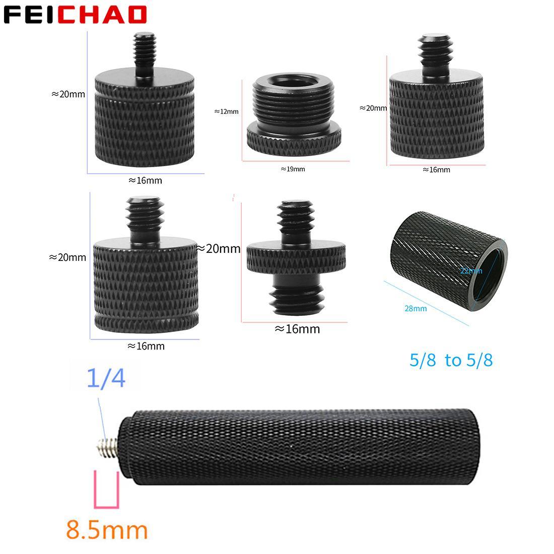 Chuyển đổi vít nữ sang nam 1/4 3/8 5/8 "-27 m10 m4 mount bộ chuyển đổi chân ba chân đèn flash ánh sáng mic
