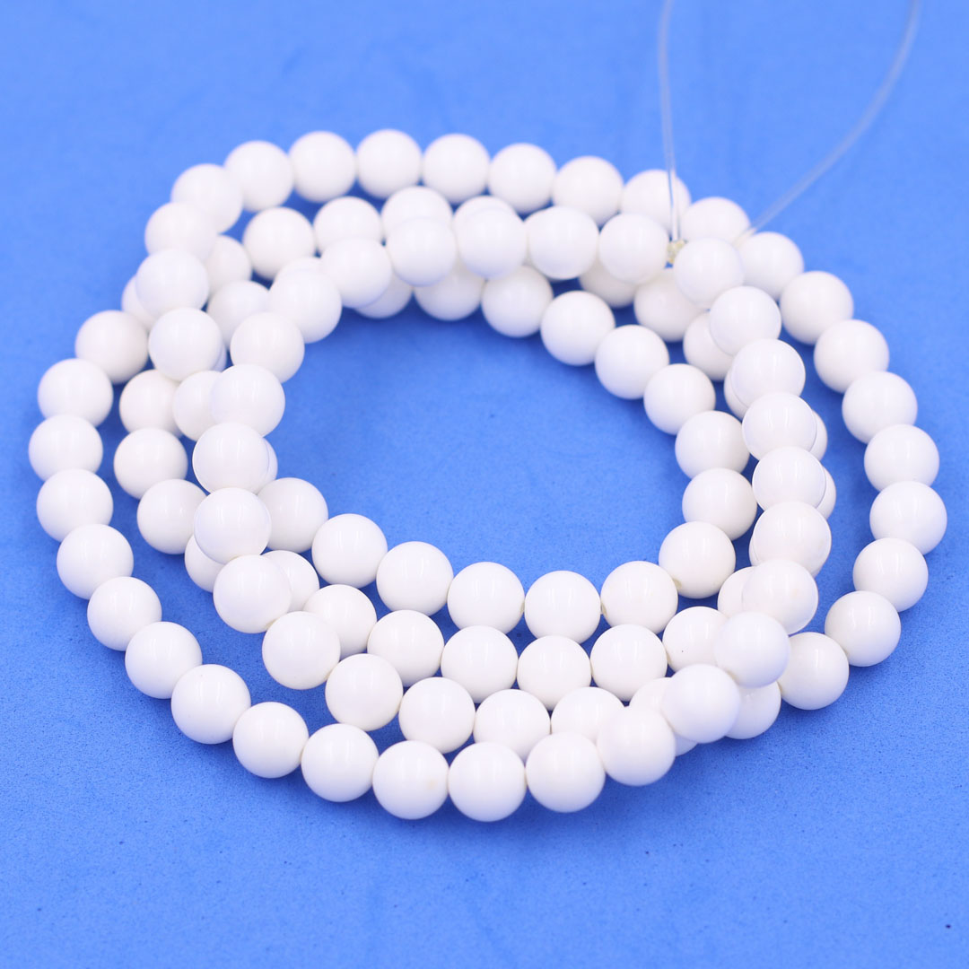 Vòng tay 108 hạt san hô trắng 8 ly , chuỗi tràng 108 hạt niệm Phật, vòng chuỗi đeo tay