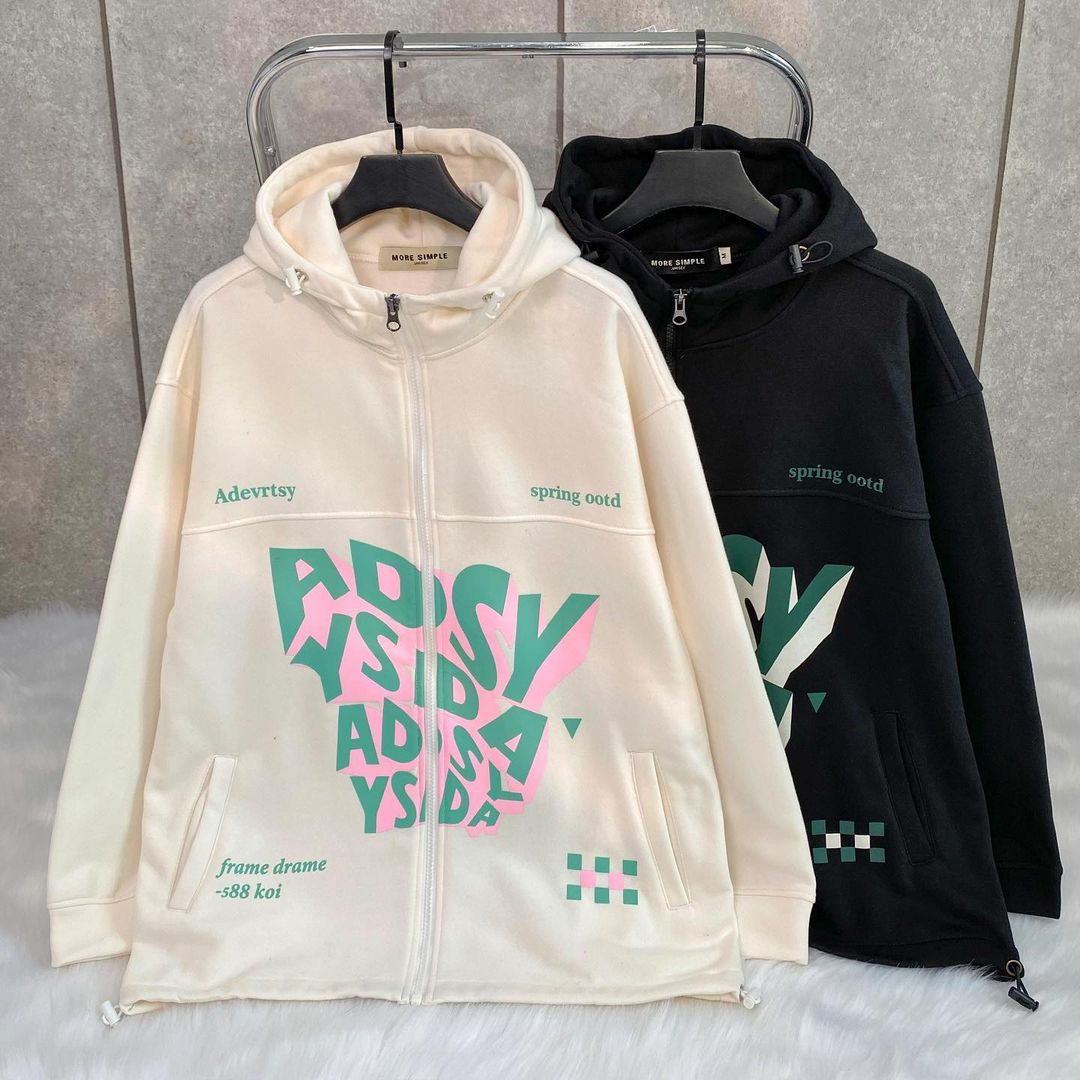 Áo Khoác Hoodie Zip ZAZY Form Rộng Tay Dài Phong Cách Ulzzang Nam Nữ Unisex