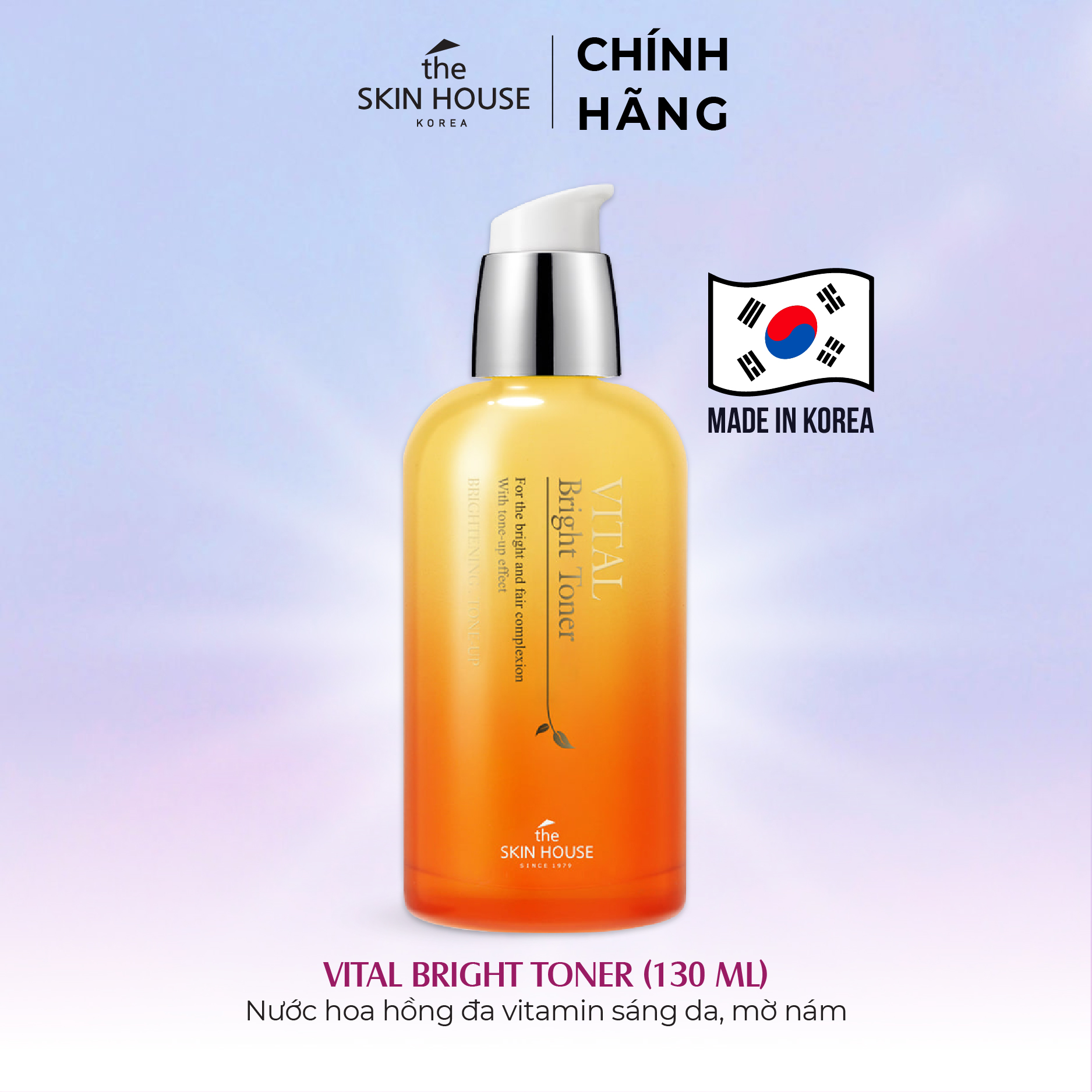 T58 Nước hoa hồng đa vitamin sáng da, mờ nám - VITAL BRIGHT TONER 130ml