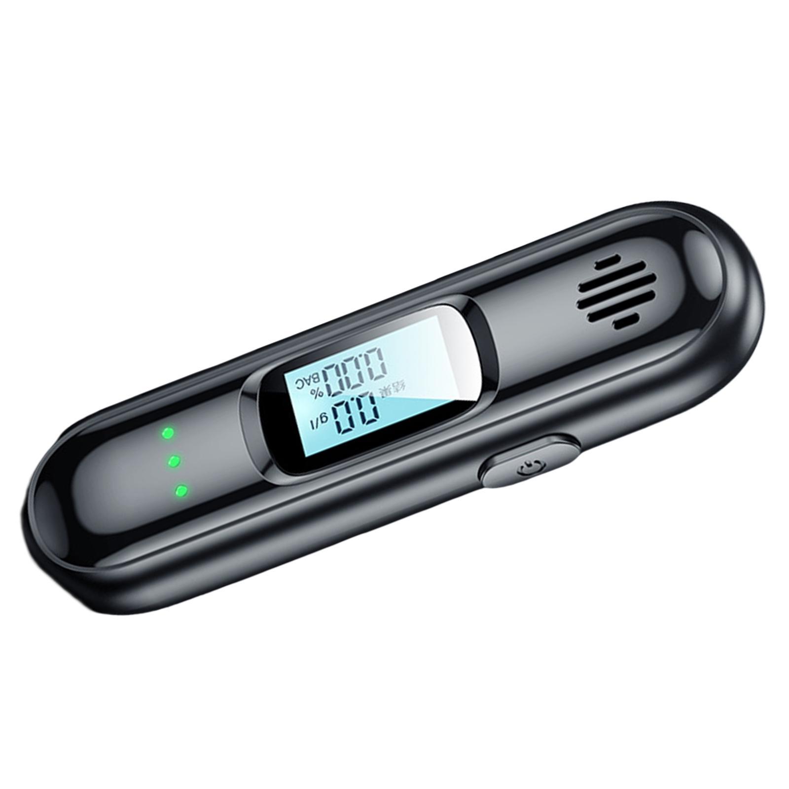 Digital Alcohol Breathalyser USB Charging Breath Alcohol Tester LCD Screen