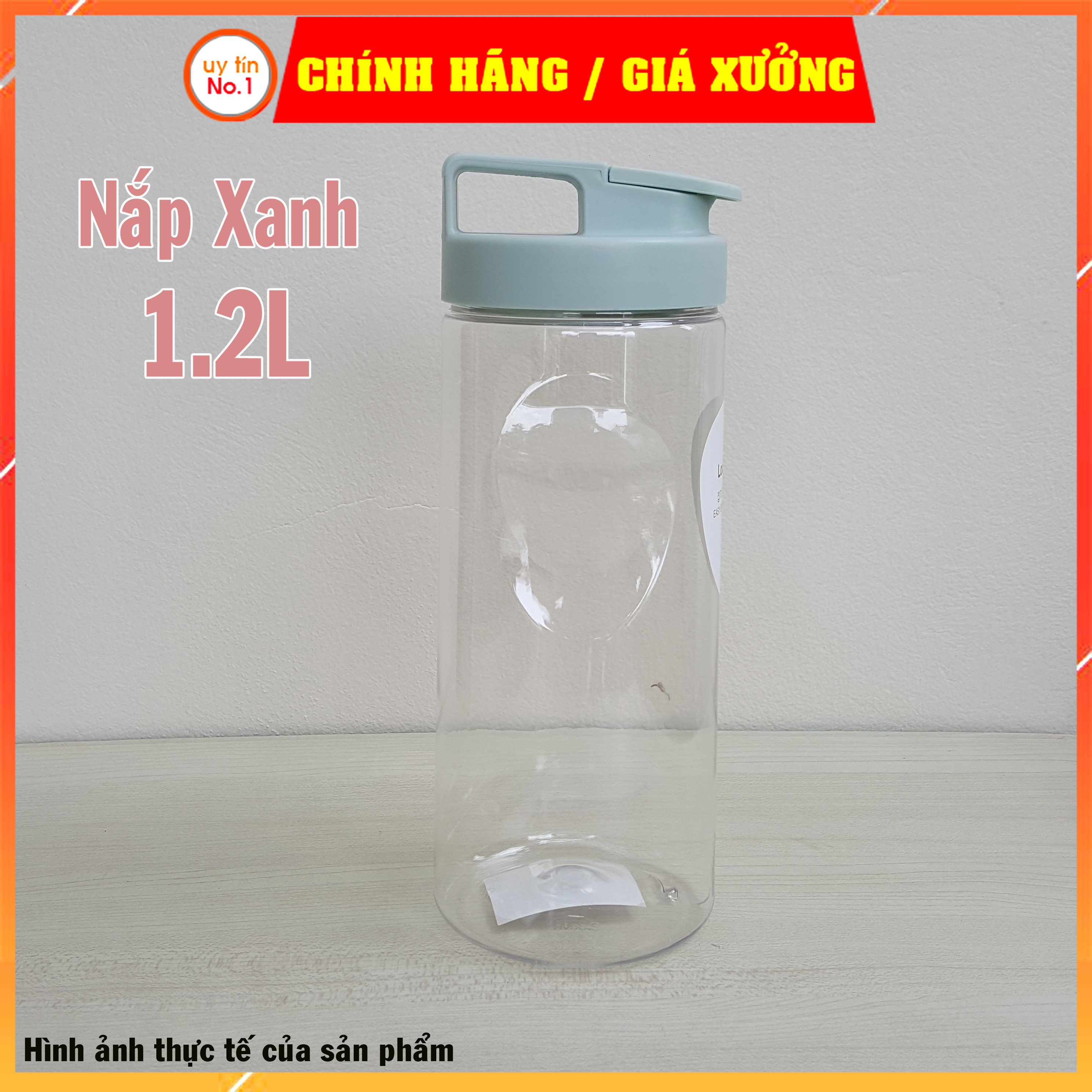 Bình đựng nước bằng nhựa Lock&amp;Lock Water Bottle 1200ml HAP813 &amp; 1500ml HAP814