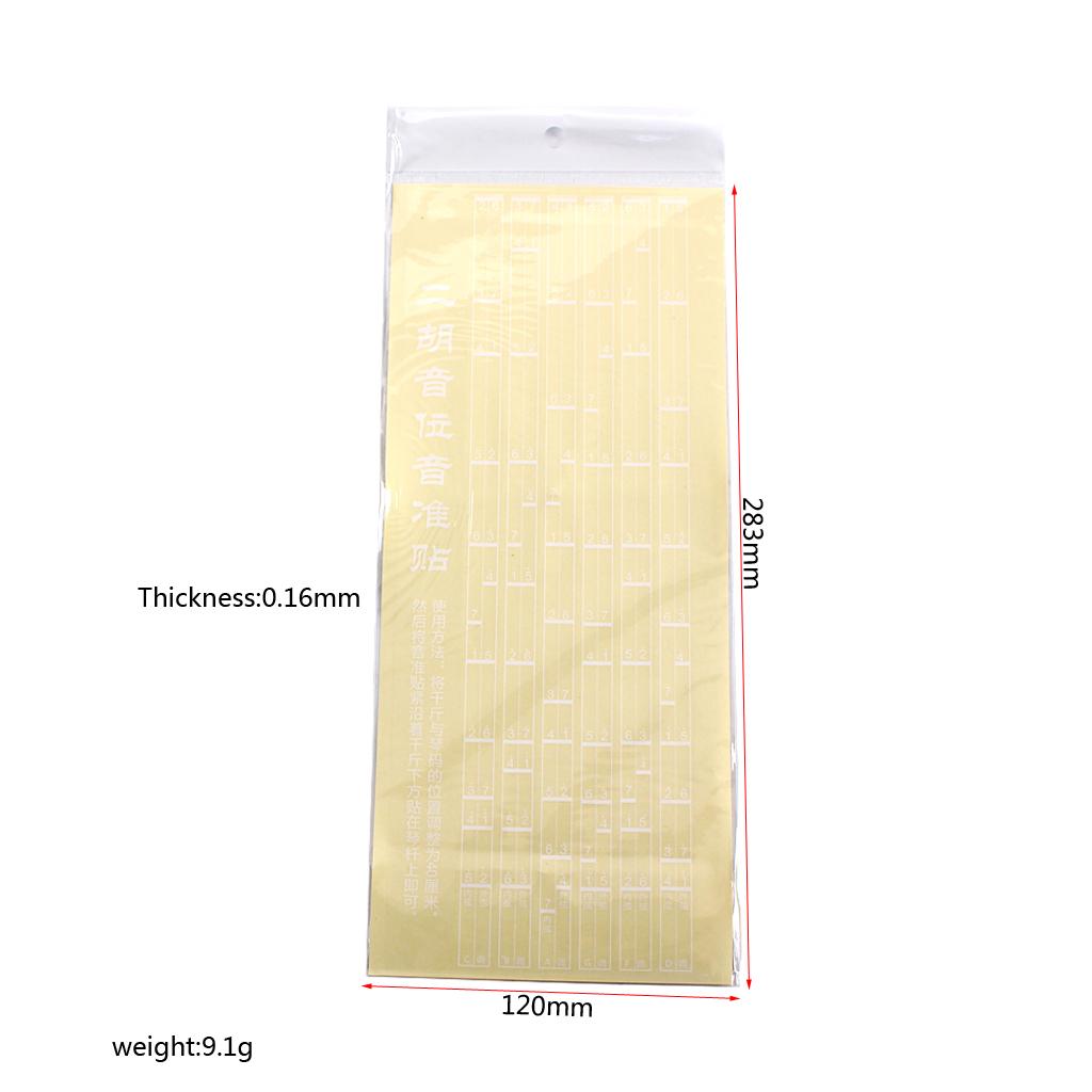 1PC Erhu Note Position Chart Sticker Music Instrument Parts