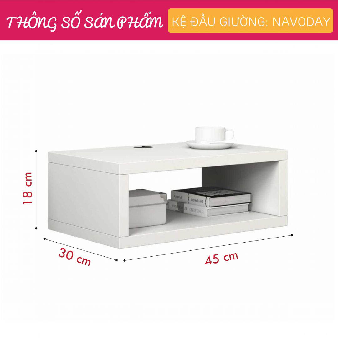Kệ Để Đầu Giường Kiểu Dáng Nhỏ Gọn SMLIFE Navoday