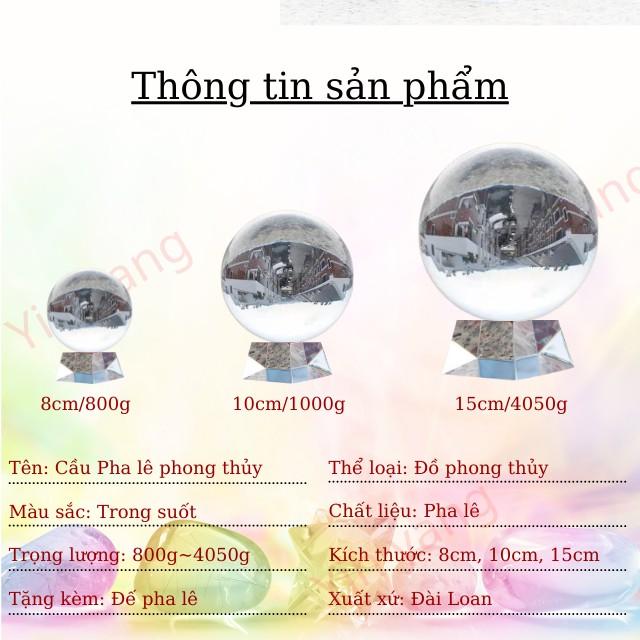 Cầu Pha Lê Màu Trắng- Quả Cầu Phong Thủy Cao Cấp cao cấp, chất lượng