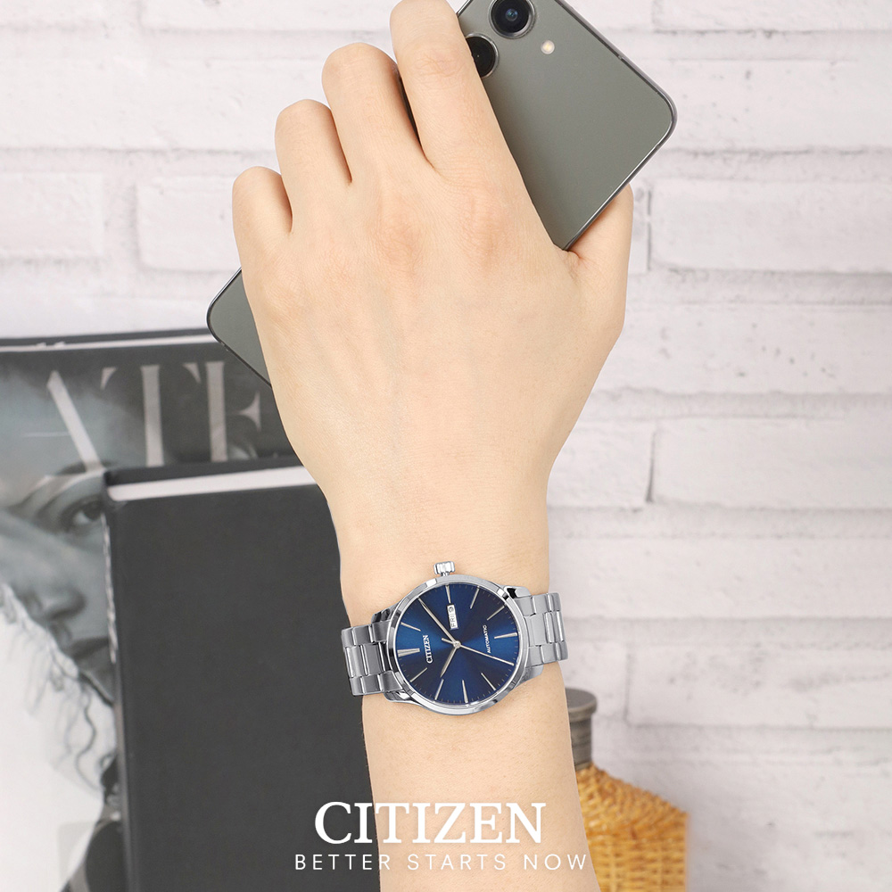 Đồng Hồ Nam Citizen Dây Thép Không Gỉ NH8350-83L - Mặt Xanh