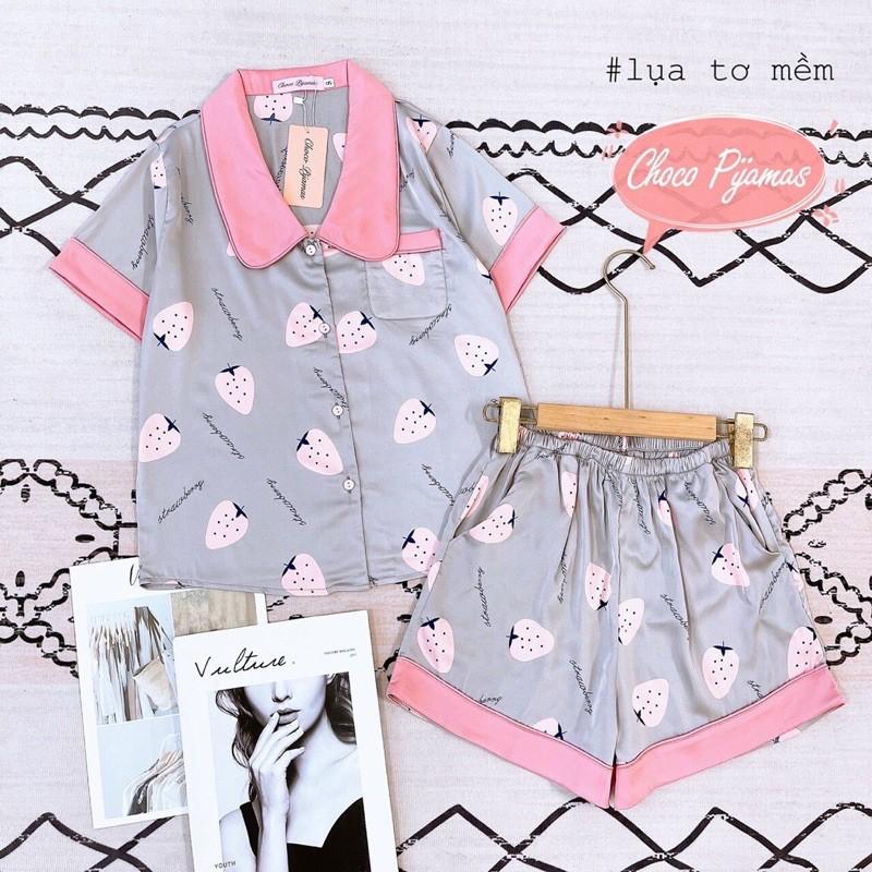Đồ bộ Choco Pijama - Bộ ngủ lụa cao cấp đùi cộc chất siêu mát siêu mềm