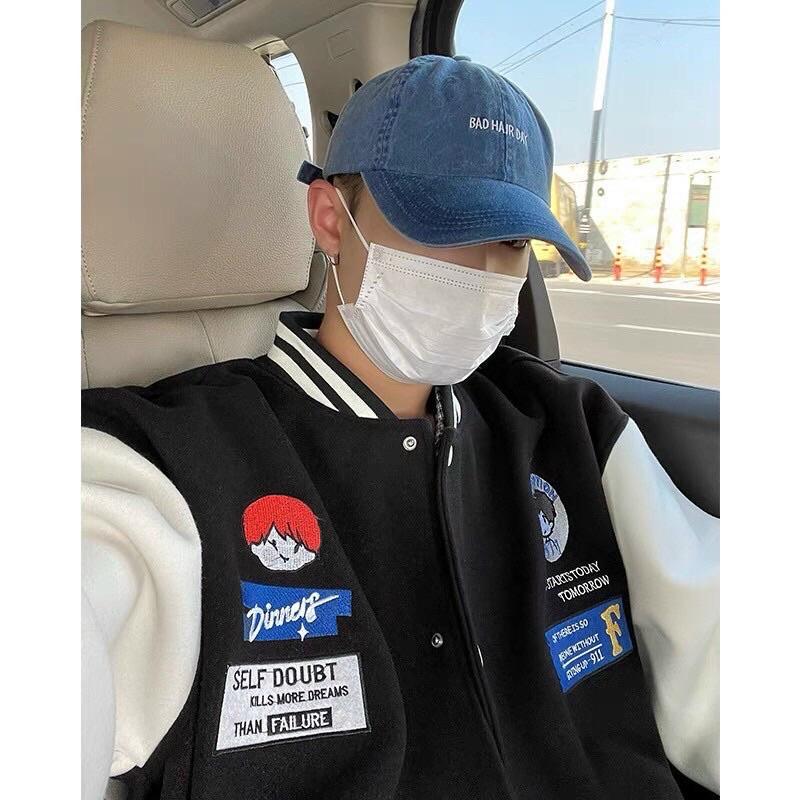 Áo khoác bomber thêu hình unisex cho cả nam & nữ