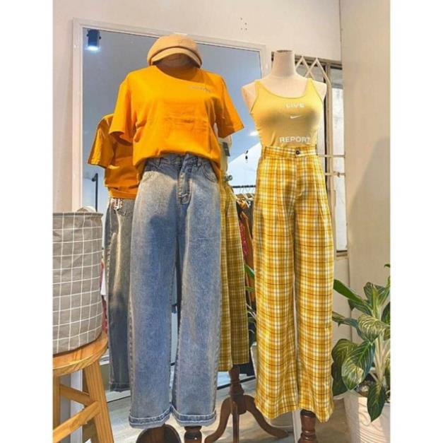 Quần CARO ỐNG RỘNG 6 Màu Unisex