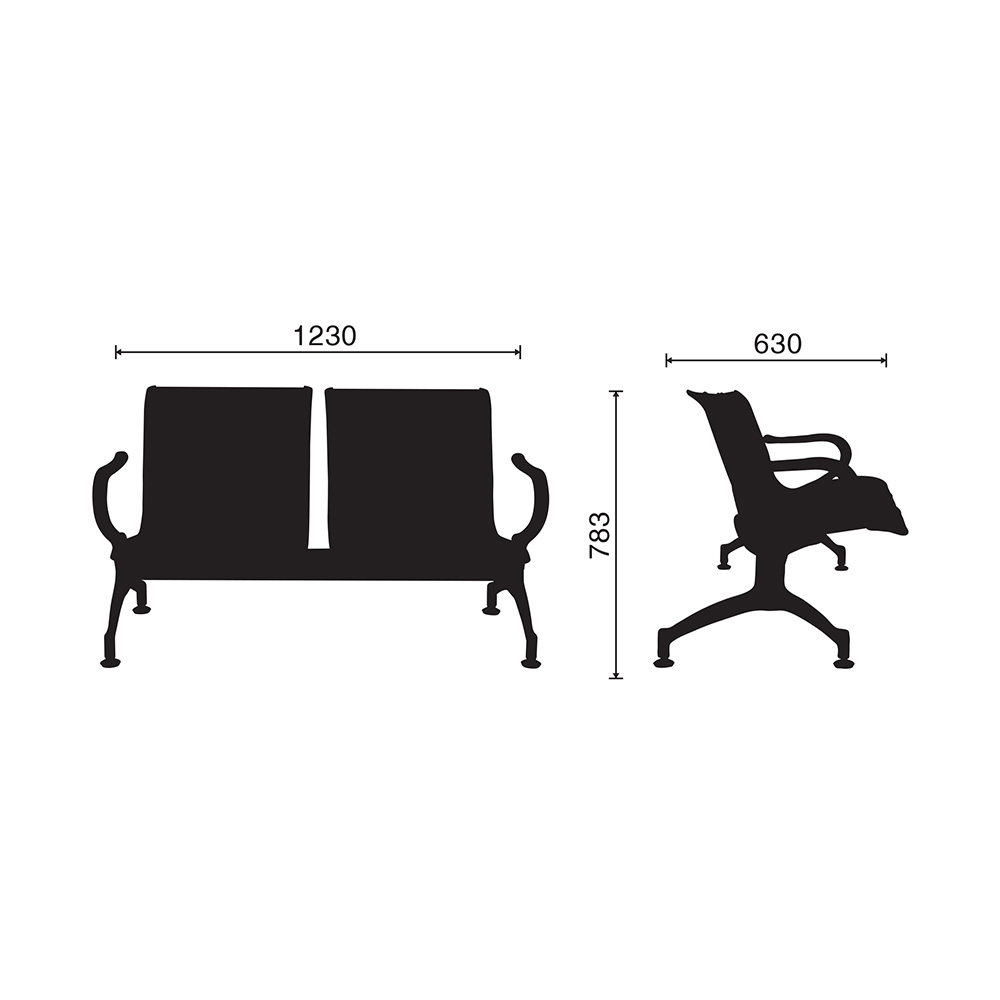 Ghế băng chờ 2 chỗ IM1074