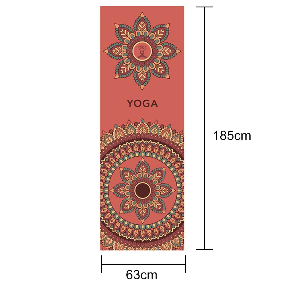 Chăn khăn Yoga chống trượt 63*185cm Khăn Gym Gym Fitness Pilates Workout Sport Travel Mẫu nhà yoga Yoga Cover Drying nhanh Color: A Size: 100x30cm