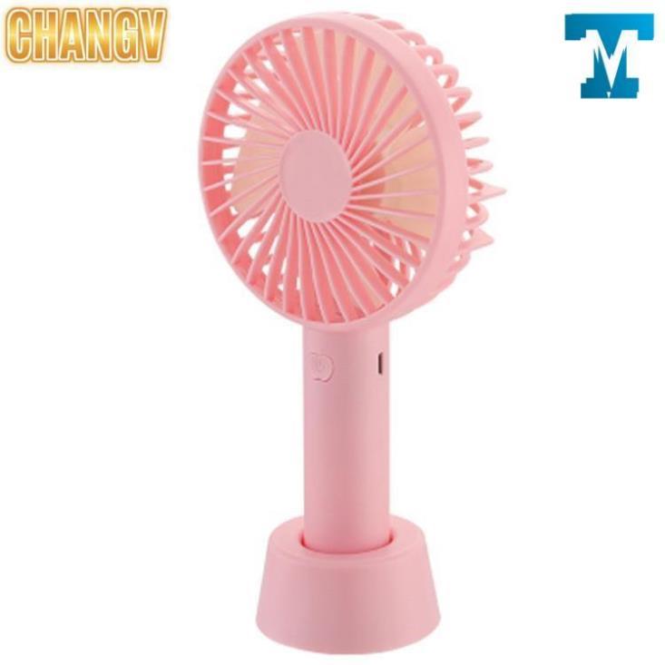 Quạt cầm tay có đế để bàn - quạt mini tích điện N9 3 cấp độ gió - Tặng kèm pin