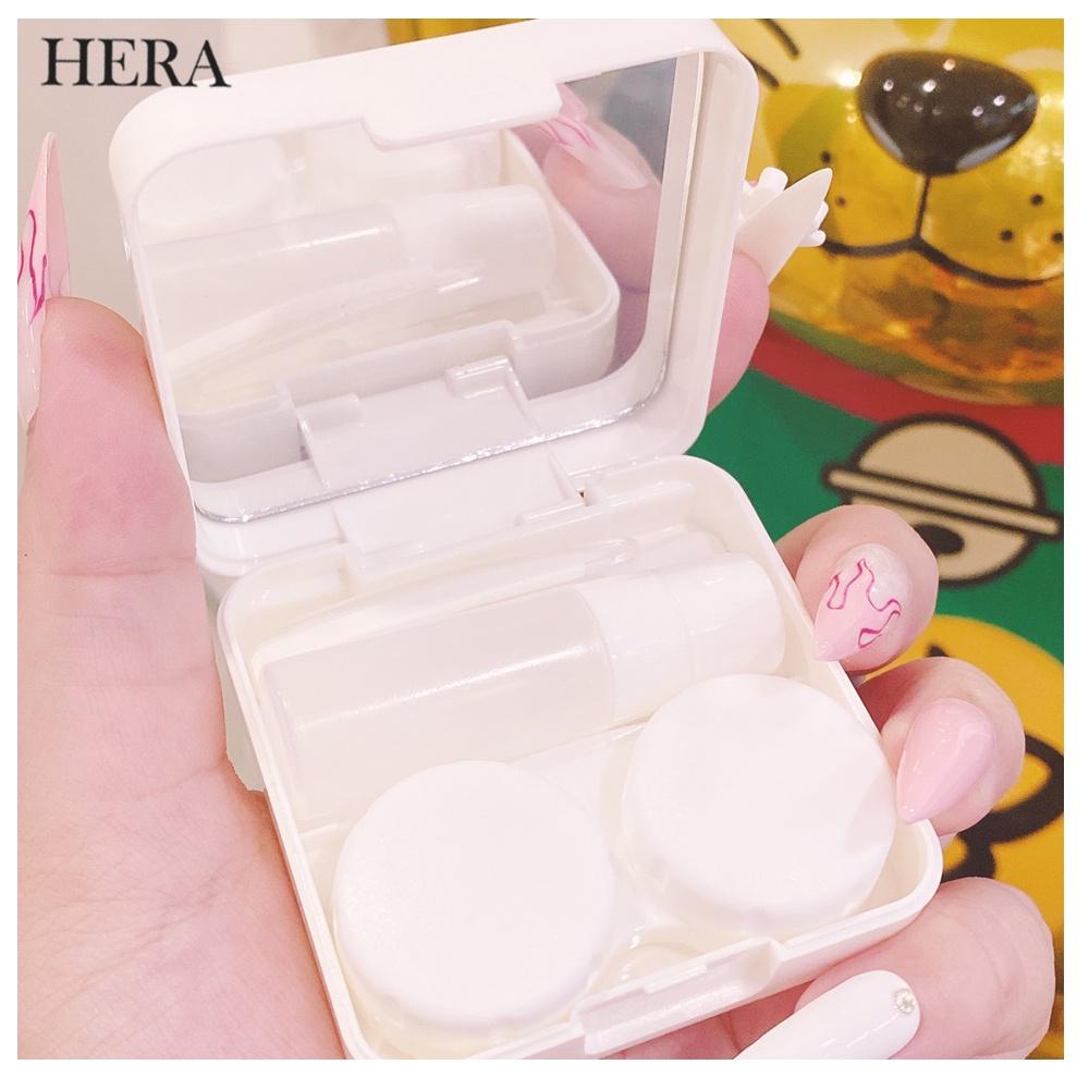 Khay Hộp Đựng Lens Hera Xinh Xắn Dễ Thương Kèm Gương - Hera Lens