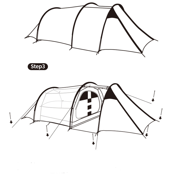 Lều 2 Người Cắm Trại Chuyên Dụng Dân Phượt Xe Mô Tô Phân Khối Lớn, Che Phủ Bảo Vệ Xe NatureHike NH19ZP013