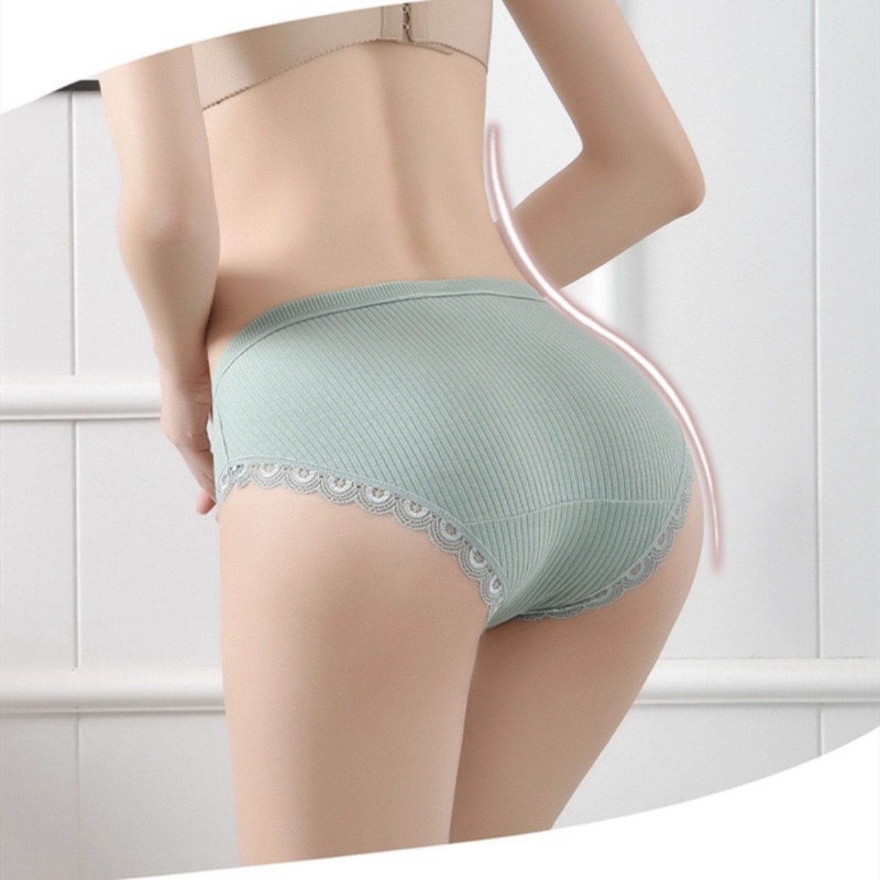 Quần Lót Nữ Cotton Bigsize Viền Ren Kháng Khuẩn D07