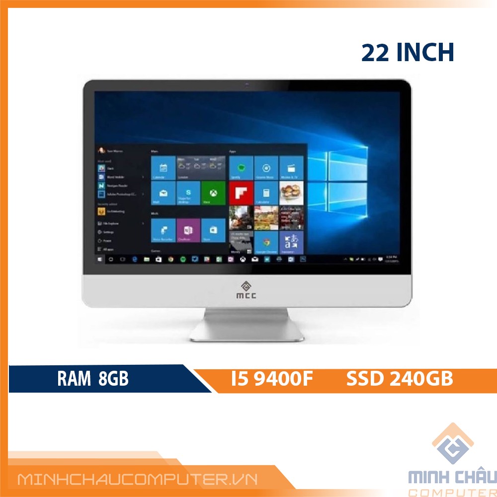 Bộ PC để bàn All in ONE (AIO) MCC9482 Home Office Computer CPU i5 9400/Ram8G/SSD240G/22inch - Hàng Chính Hãng