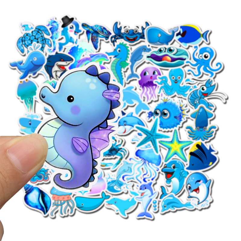 Bộ 49 miếng Sticker hình dán Blue Ocean