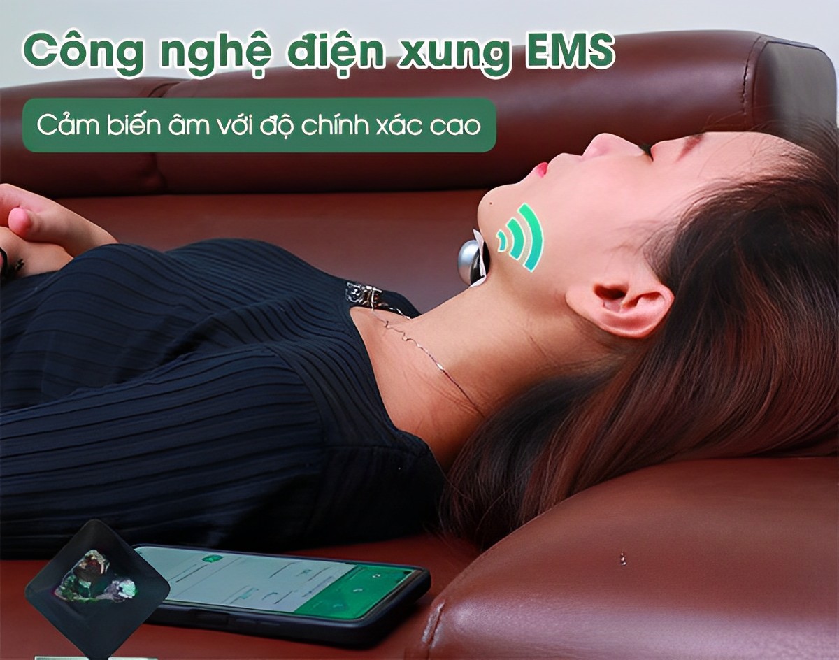 Máy chống ngáy ngủ,thiết bị chống ngáy ngủ Snore Circle HT56,dụng cụ chống ngáy với xung tần số thấp,quản lý bằng app dễ dàng cho bạn giấc ngủ sâu và trọn vẹn