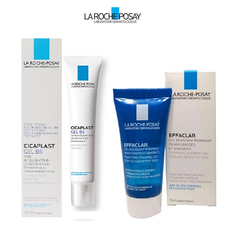 Bộ kem dưỡng giúp làm mờ sẹo, hỗ trợ phục hồi &amp; tái tạo da La Roche Posay Cicaplast Gel B5