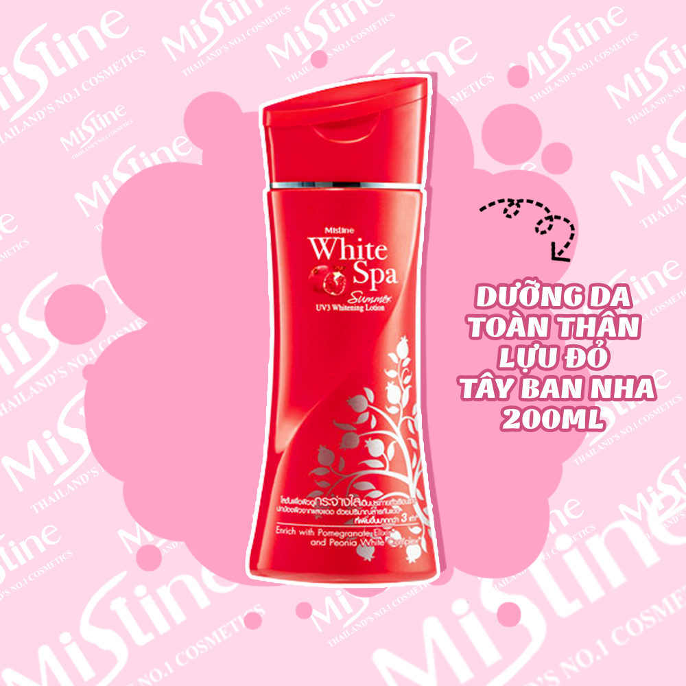 KEM DƯỠNG DA TOÀN THÂN MISTINE WHITE SPA SUMMER UV3 WHITENING LOTION 200ML