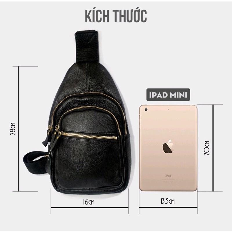 Túi đeo chéo da bò thật CB03-1,Túi Bao tử da xịn 100% leather BH-36TH hàng chất da đẹp siêu bền/làm quà tặng sang trọng