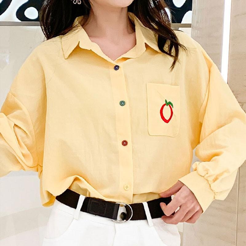 Áo sơ mi nữ tay dài phong cách vintage