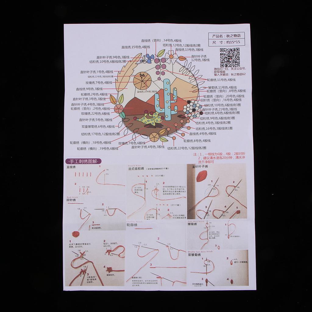 DIY Embroidery for Beginner Needlework Kit Cross Stitch Decoration