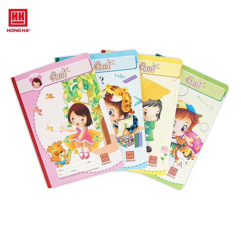 Combo 5 Vở 4 ôly 80 trang Hồng Hà Ami 0515 / Vở học sinh tiểu học 80 trang
