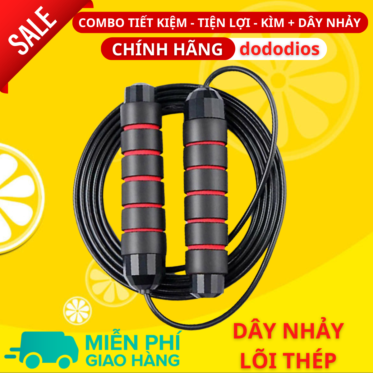 combo kìm bóp tay dây nhảy lõi thép - kìm 60kg 100kg và 120kg - màn hình điện tử đếm số - Hàng Chính Hãng dododios