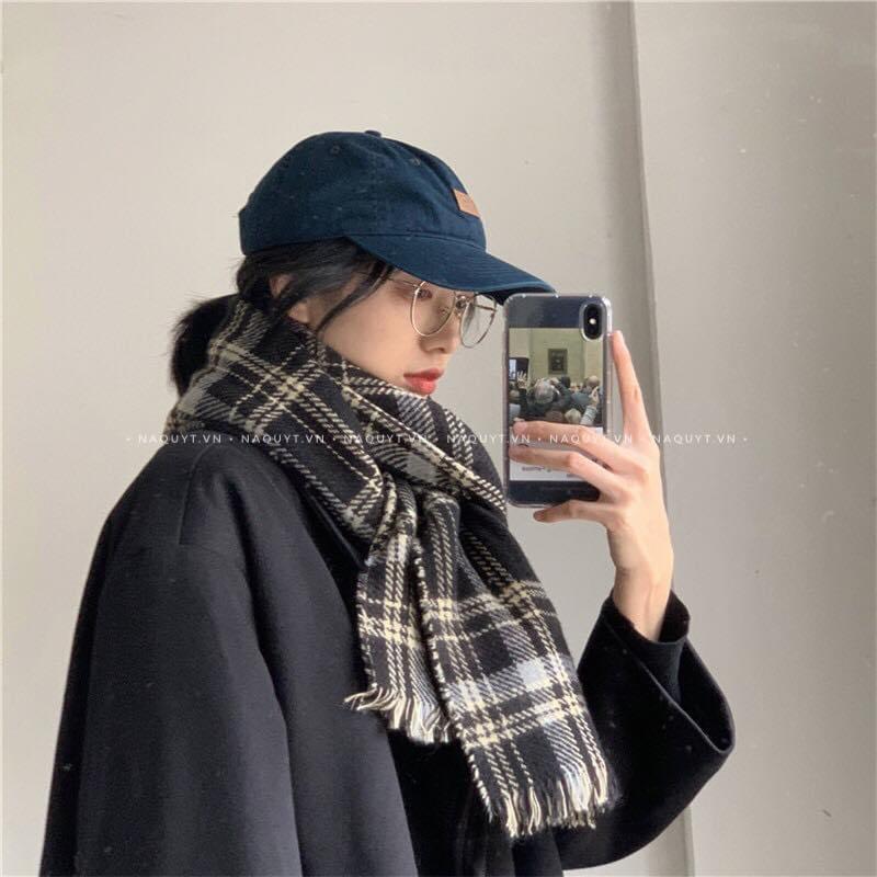 KHĂN LEN QUÀNG CỔ NAM NỮ, KHĂN QUÀNG CỔ NOEL MỀM MỊN NHẸ ẤM CAMCAMVINTAGE KHĂN CHOÀNG CỔ NAM, KHĂN ĐÔI KHĂN CARO VINTAGE