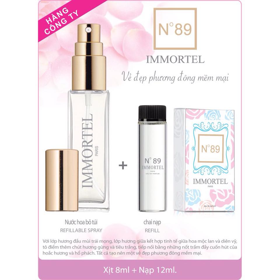 Nước Hoa Nữ Immortel No89 8ml + 12