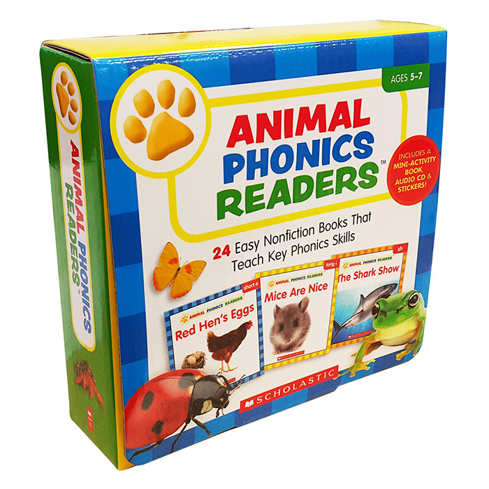 [Hàng thanh lý miễn đổi trả] Animal Phonics Readers With Cd (Student Pack)
