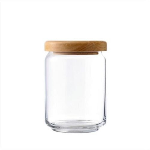 Hũ Thủy Tinh Ocean Pop Jar Wooden Lid Cao cấp - Nắp Gỗ