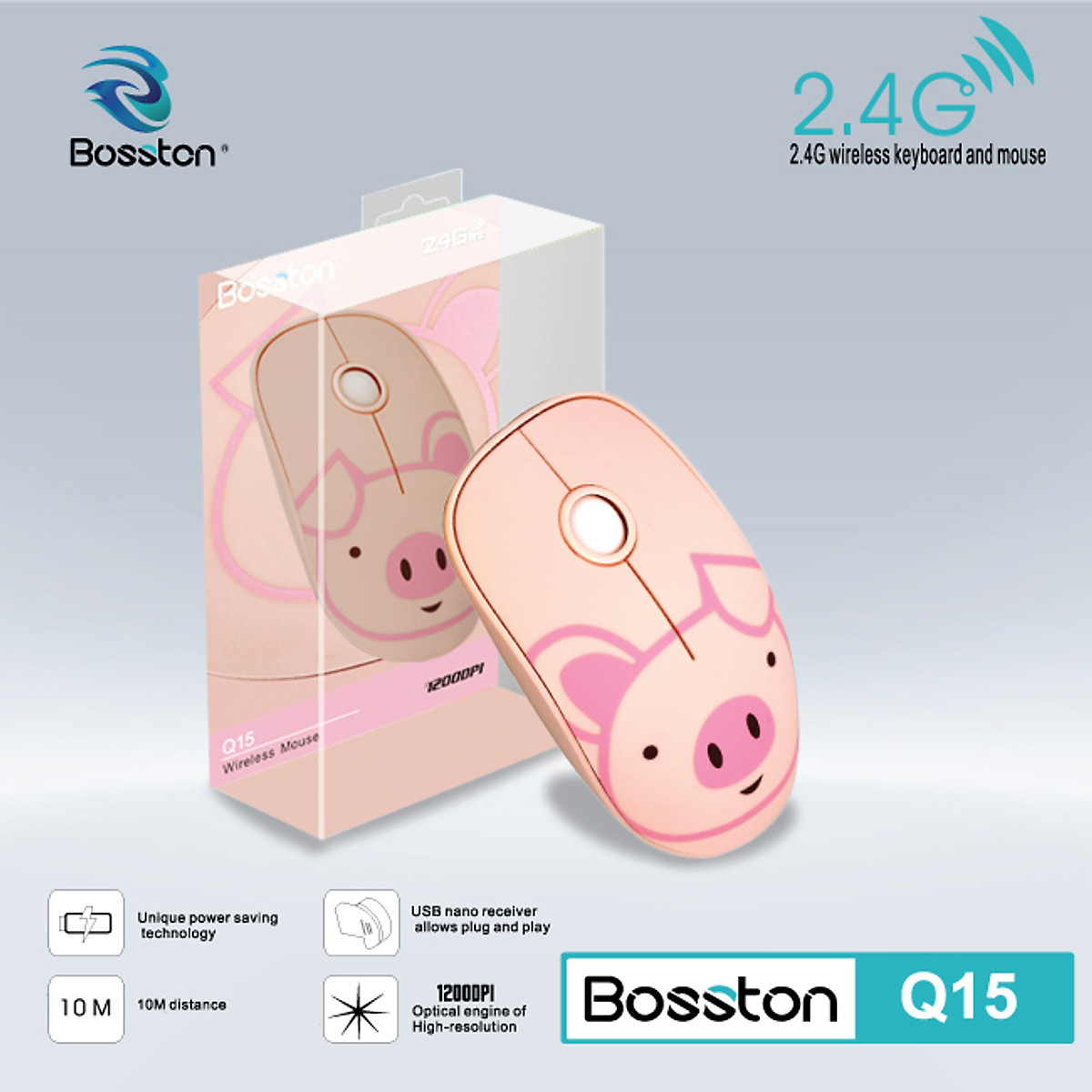 Chuột Ko Dây Bosston Q15 - hàng chính hãng