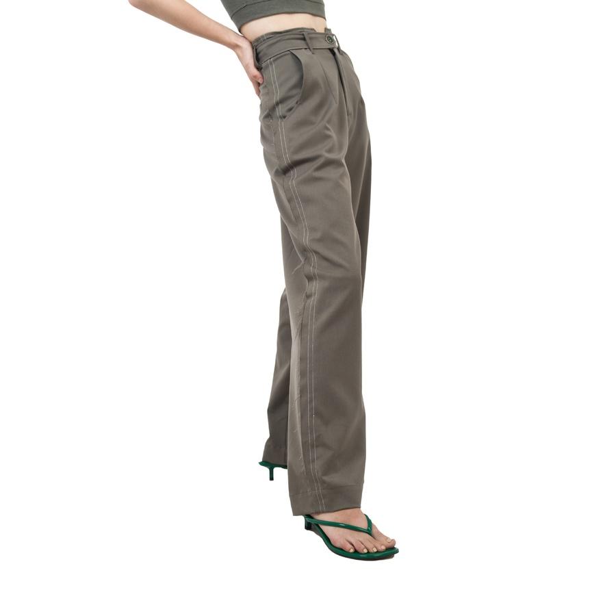 Là min - Quần Moss Green Raw-cut trousers