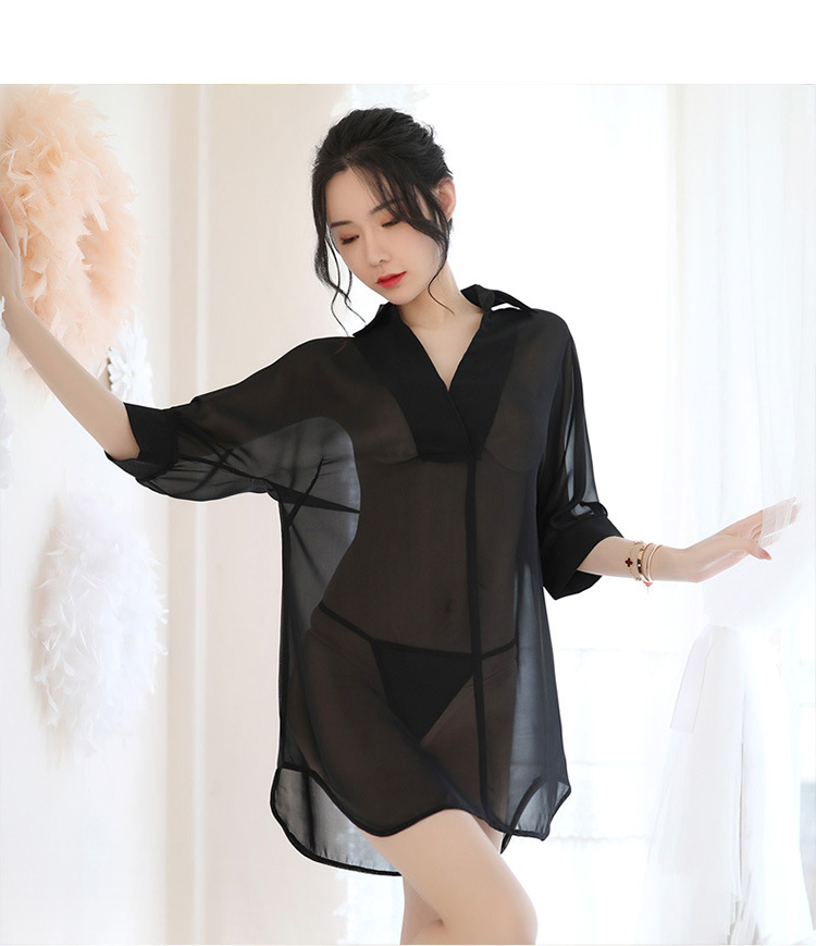 Đầm ngủ sơ mi xuyên thấu gợi cảm TK1897