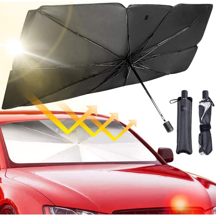 Cây Dù Che Nắng Kính Lái Xe Hơi Cao Cấp Bạc Titan
